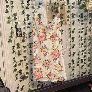 White floral dress!